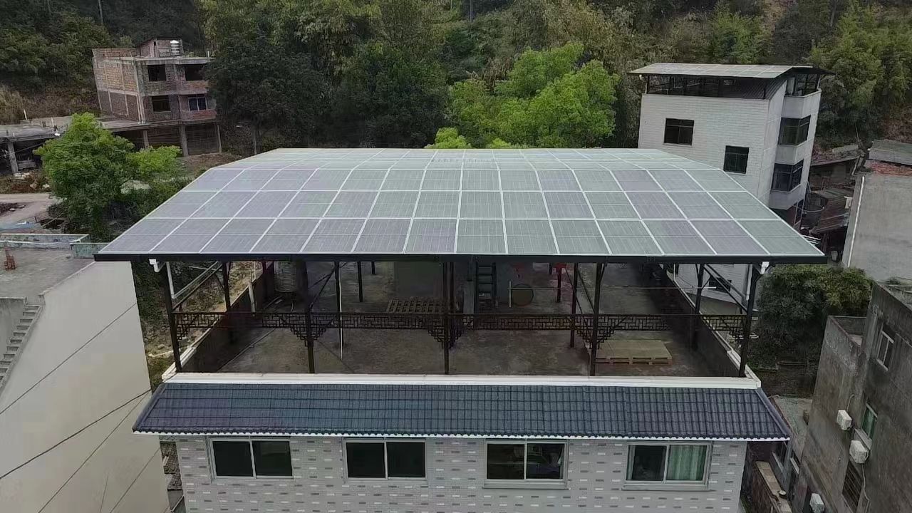 孝感15kw+10kwh自建别墅家庭光伏储能系统